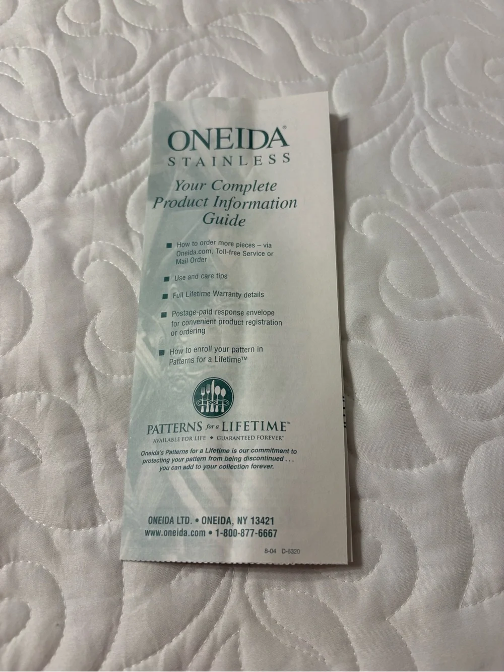 Oneida capello piece